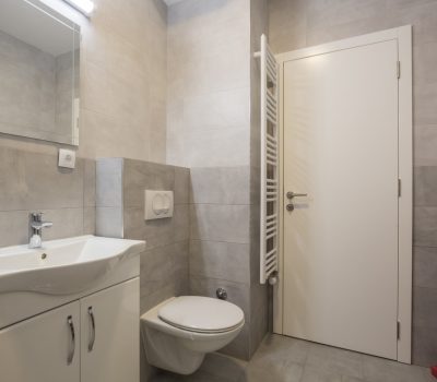 Bathroom interior in renovated apartment Bathroom interior in renovated apartment